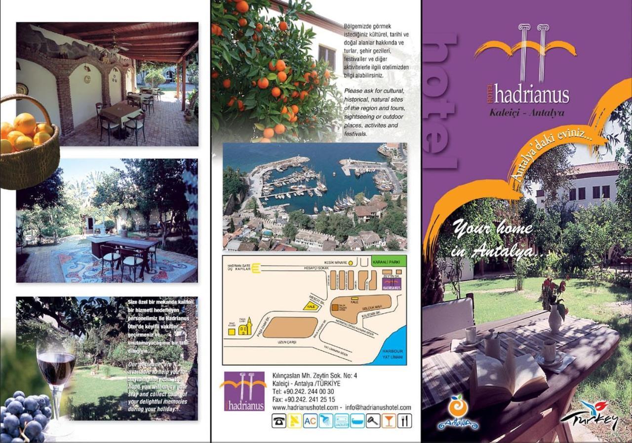 Hadrianus Pansion Hotell Antalya Eksteriør bilde